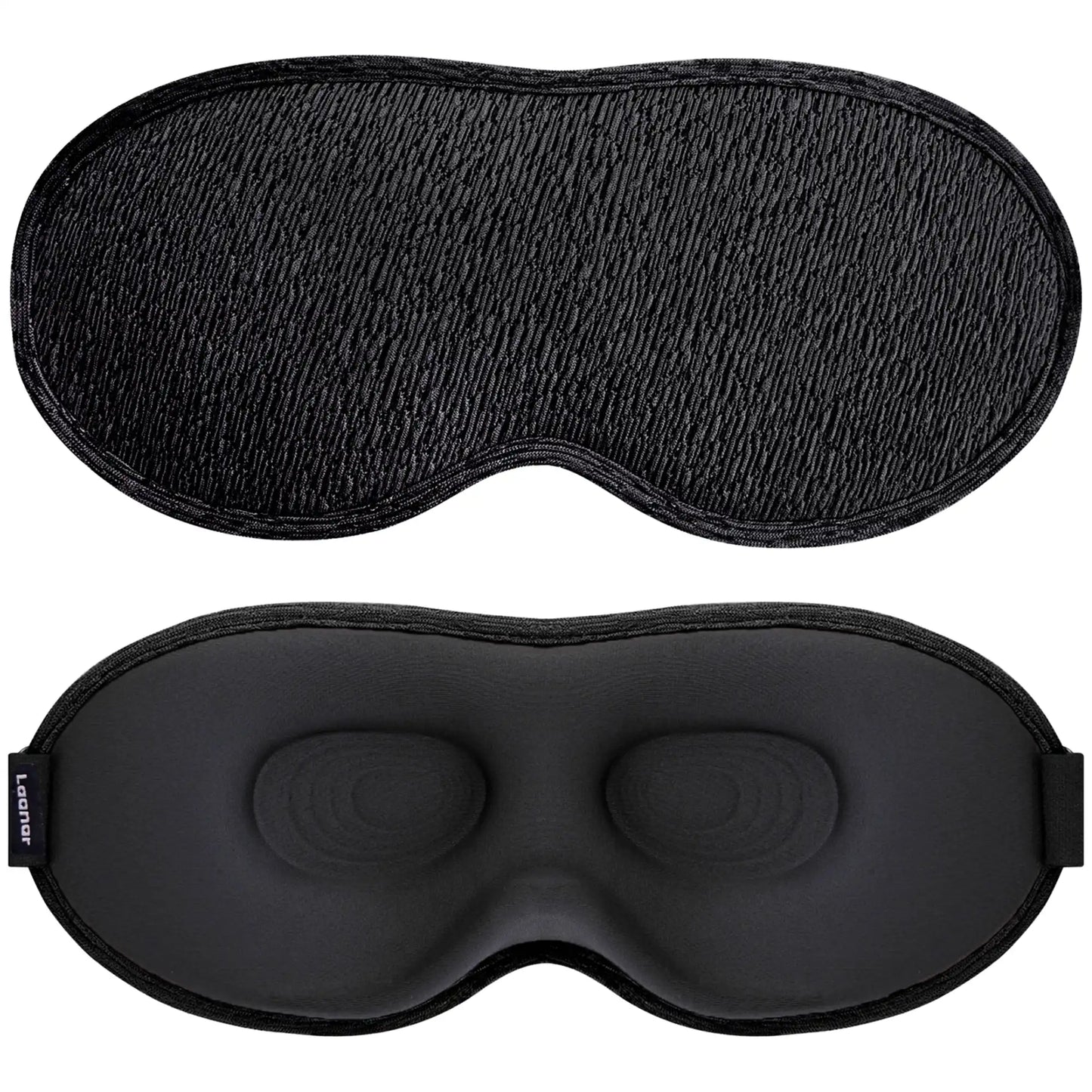 Slaapmasker voor Vrouwen en Mannen - 100% Verduisterend 3D Slaapmasker - Perfect voor Zijslapers - Zwart