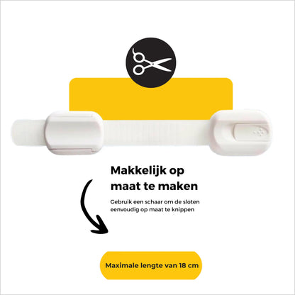 Kinderslot Kastjes Kastbeveiliging voor Kinderen 10 Stuks - Kastjes Beveiliging Baby - Zelfklevend - Wit